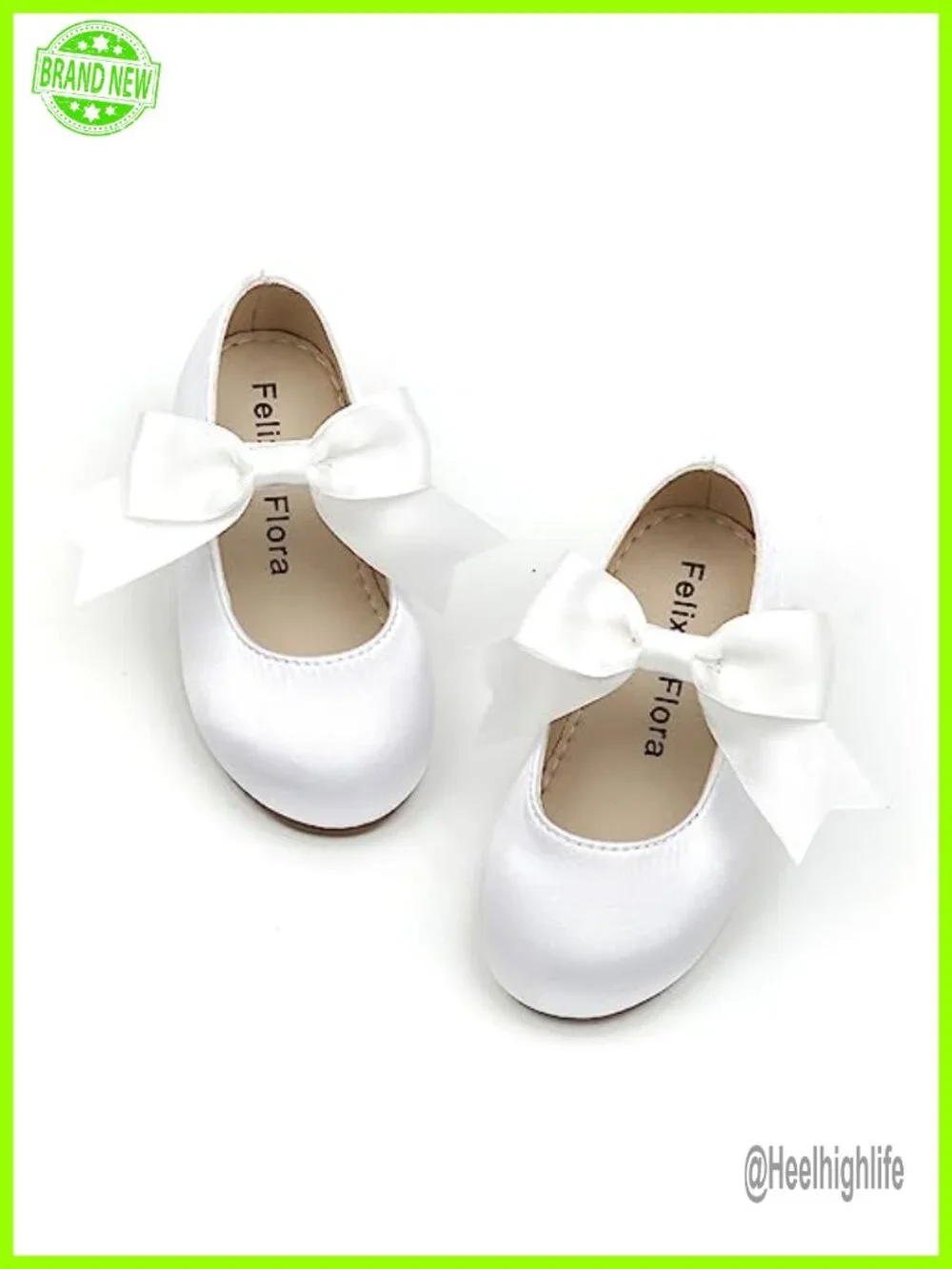 Girls Ballet Flats Satin Dress Shoes Non-Slip Party Wedding